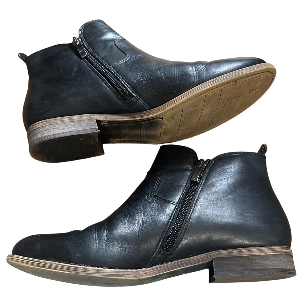 Black Leather Side Zip Chelsea Ankle Boots Women's Fashion Footwear size‎ 8.5 - Picture 8 of 10
